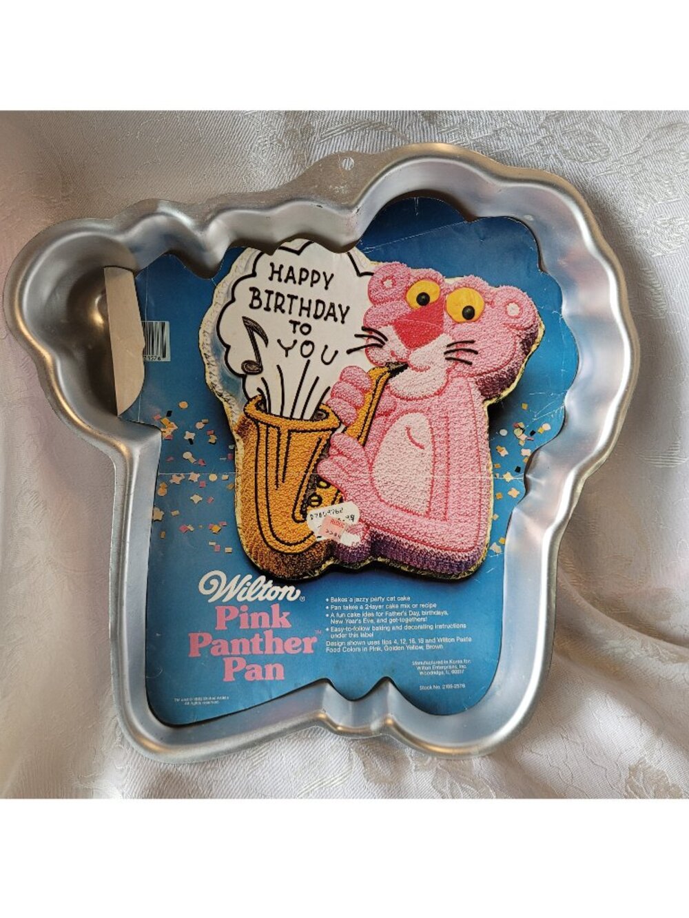 Vintage Wilton Pink Panther Happy Birthday cake pan 1982 retro nostalgia
